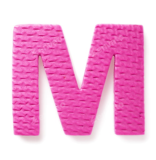 Preview: Letter M Isolated On The White Background