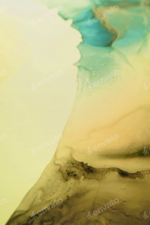 Preview: Ink, Paint, Abstract. Closeup Of The Painting. Colorful Abstract Painting Background