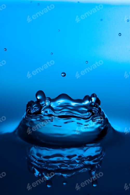 Preview: The Blue Water Splash As Abstract Background