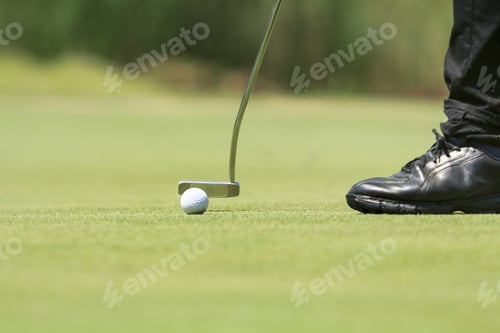 Preview: Golf Player Putting On The Green