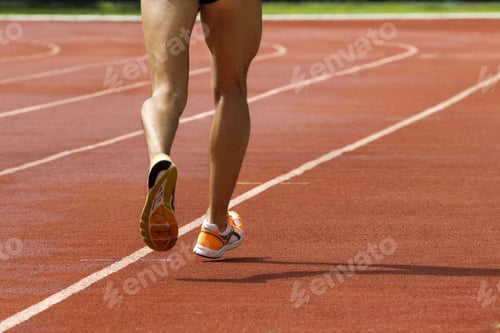 Preview: Male Running At A Track And Field Stadium
