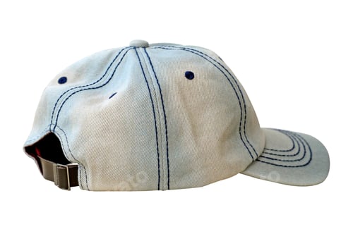 Preview: Blue Jeans Cap Isolated With Clipping Path