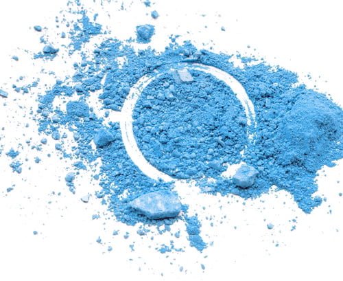 Preview: Crushed Blue Color Make Up Isolated On White Background