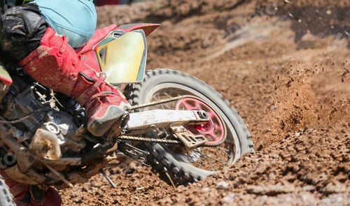 Preview: Motocross Rider Increase Speed In Track