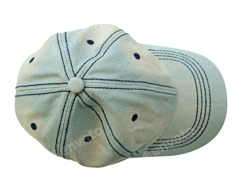 Preview: Blue Jeans Cap Isolated With Clipping Path