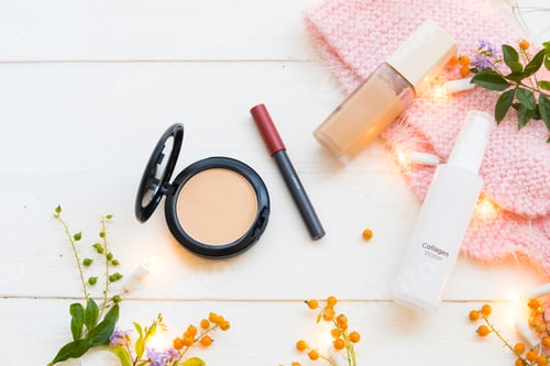 Preview: Pressed Powder ,Lipstick Color ,Foundation ,Collagen Water Spray Cosmetics Beauty Makeup For Skin