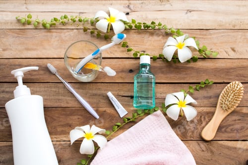 Preview: Toothbrush ,Toothpaste ,Mouthwash Health Care For Oral Cavity With Herbal Soap ,Terry Cloth Health