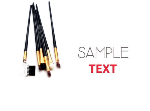 Preview: Makeup Brushes On White Background