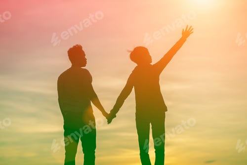 Preview: Couple Enjoying Outdoors In A Wheat Field.