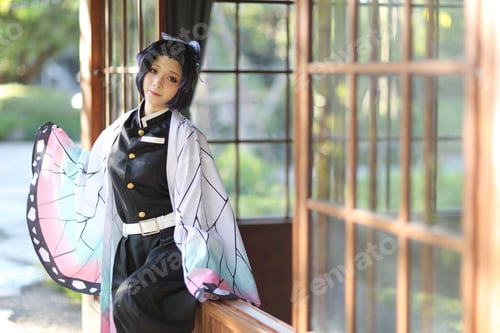 Preview: Portrait Of A Girl With Comic Costume In Japanese Theme Garden
