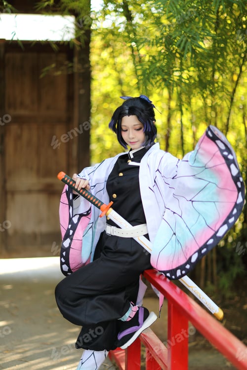 Preview: Portrait Of A Girl With Comic Costume In Japanese Theme Garden