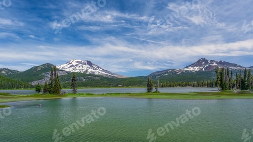 Preview: Views Of South Sister And Broken Top Mountain From Sparks Lake In The Cascade Mountains Along The