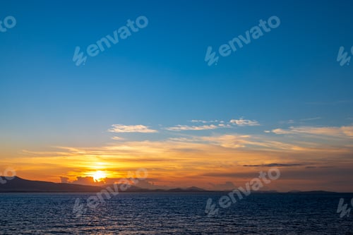 Preview: A Beautiful Shot Of Sunset Over The Sea