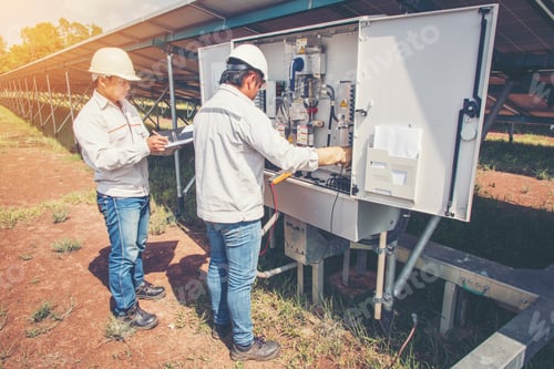 Preview: An Engineer Working On Checking And Maintenance Equipment In Solar Power Plant