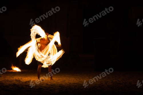 Preview: Man Fire Show On The Beach ,Koh Kood ( Kood Island ) Thailand