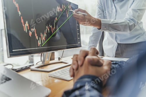 Preview: Investment Concept, Investor Calculating A Valuation Of Stock Market Exchange.