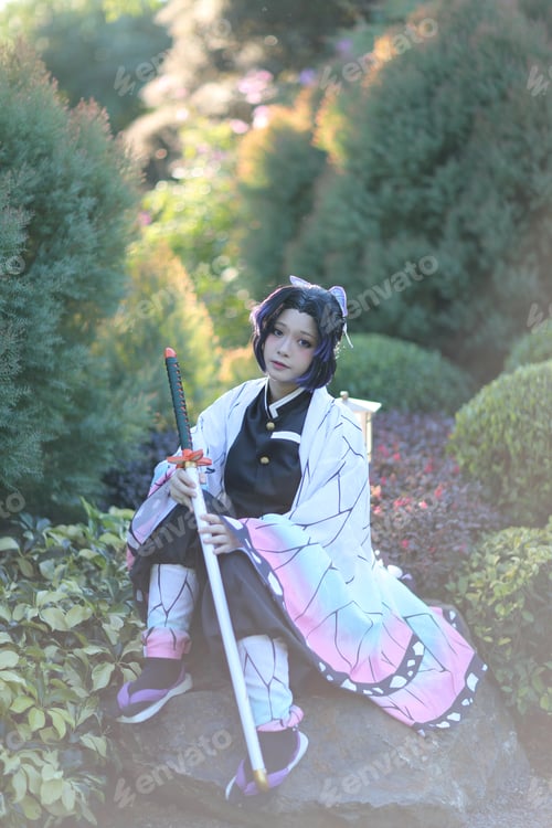 Preview: Japan Anime Cosplay Portrait Of Girl With Comic Costume With Japanese Theme