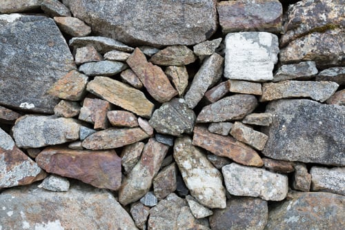 Preview: A Wall Made Of Stones Of Many Different Sizes And Shapes