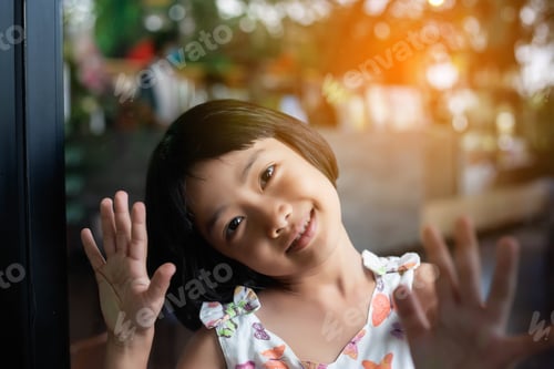 Preview: Smiling Beautiful Girl Portrait Stock Photo
