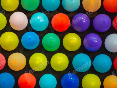Preview: The Colorful Balloons At The Shooting Range At The Amusement Park