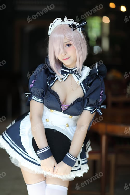Preview: Japan Anime Cosplay Portrait Of Girl With Comic Maid Costume