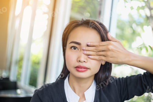 Preview: Young Girl Covering Her Eyes
