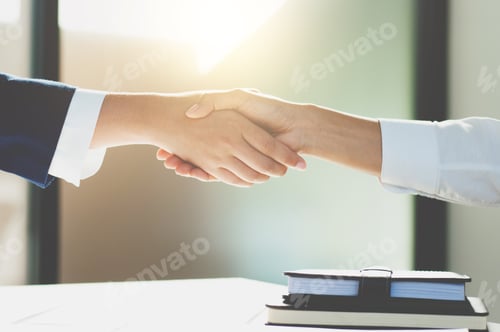 Preview: Business Consultant Negotiating A Contract Hand Shaking Deal