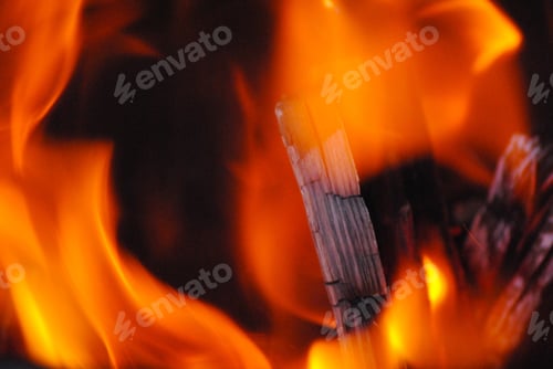 Preview: A Closeup Shot Of Burning Firewood