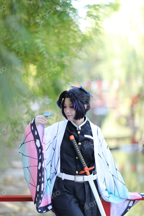 Preview: Portrait Of A Girl With Comic Costume In Japanese Theme Garden