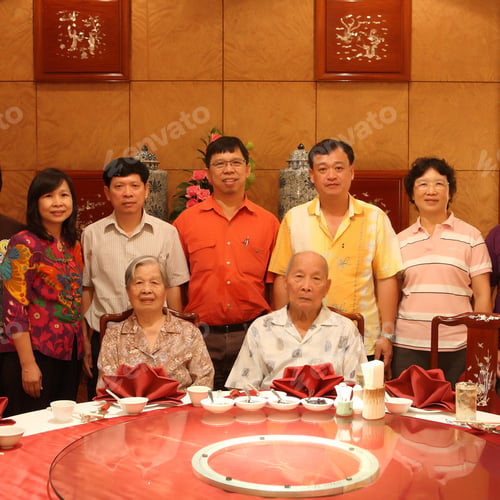 Preview: Chinese Family In Dinner Room