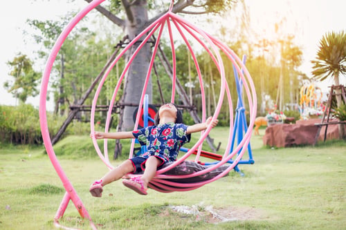 Preview: Cute Beautiful Smiling Little Girl On A Playground