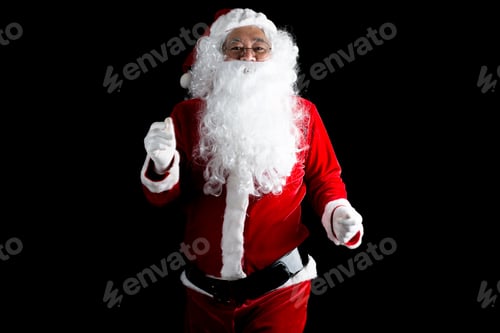 Preview: Happy Traditional Santa Claus Isolated On Background.