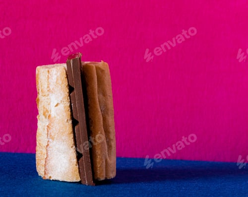 Preview: A Closeup Shot Of A Chocolate Bar In A Bread