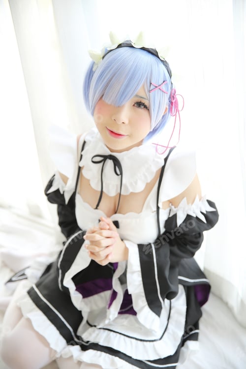 Preview: Japan Anime Cosplay Girl In White Tone