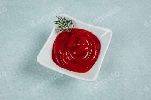 Preview: A Closeup Shot Of Tomato Sauce Served With Dill