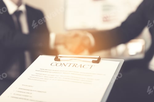 Preview: Business Partners Signing Contract After Business Success Negotiation