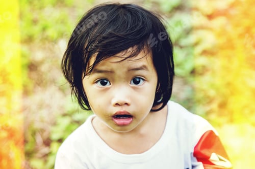 Preview: Happy Little Girl In Garden