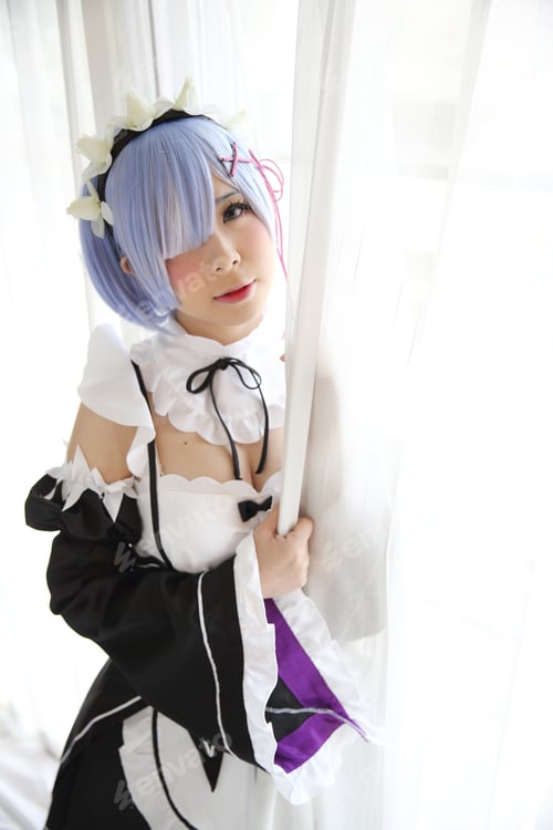 Preview: Japan Anime Cosplay Girl In White Tone