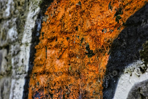 Preview: A Closeup Of A Colored Grunge Brick Wall Outdoors During Daylight