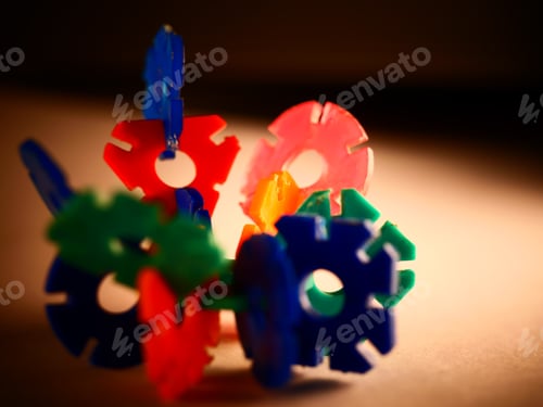 Preview: A Closeup Shot Of A Colorful Thinking Jigsaw Game