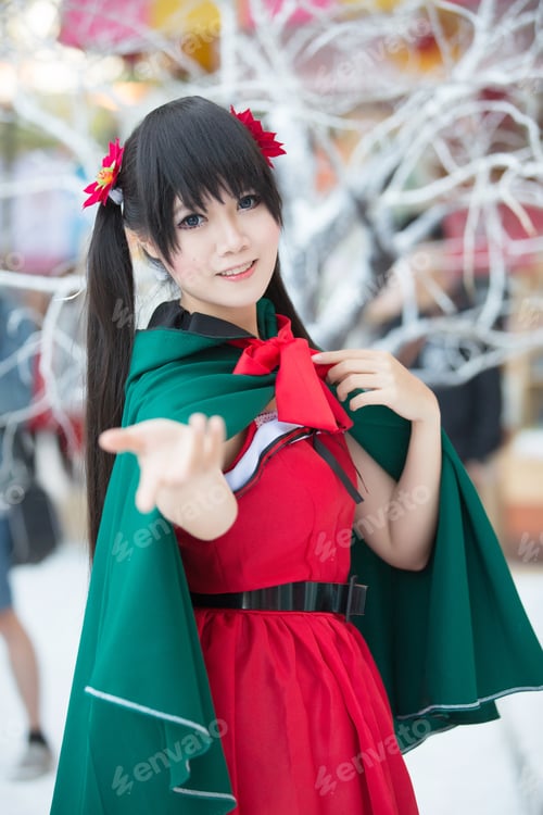 Preview: A Portrait Of Beautiful Female Santa In Christ Mas