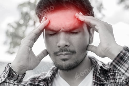Preview: Hipster Beard Man With A Headache.