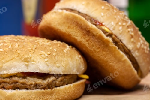Preview: The Closeup Of Delicious Looking Cheeseburgers