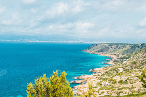 Preview: The Beautiful Coast Of The Sea Near The Village Of Mallorca