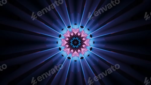 Preview: A Vivid Beautiful Abstract Flower-Like Pattern For Background With Blue And Pink Colors