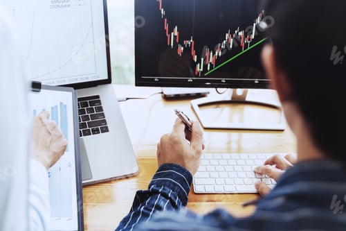 Preview: Stock Market Trading Graph In Futuristic Planing And Strategy Forex Trading Graph Concept.