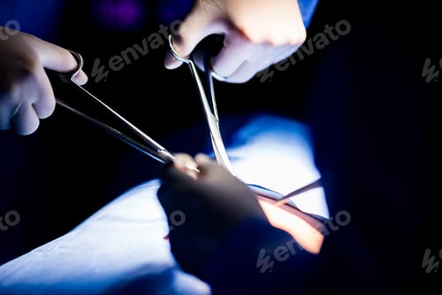 Preview: Surgical Tools in Operating Room Under Bright Light