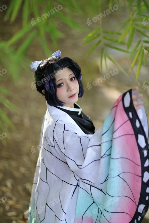 Preview: Japan Anime Cosplay Portrait Of Girl With Comic Costume With Japanese Theme