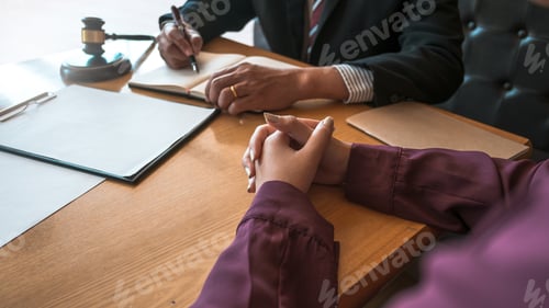 Preview: Lawyer Working With Contract In Law Firm.