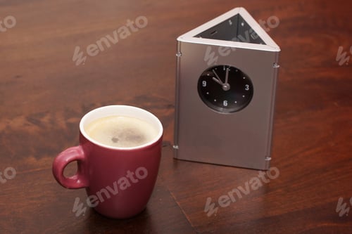 Preview: A Closeup Shot Of A Cup Of Coffee In The Evening